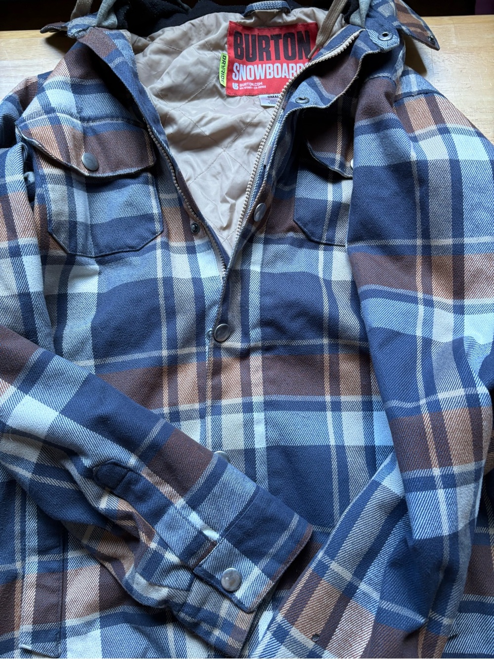 Burton Men’s Blue & Brown Plaid Button-Down Shirt